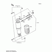 Схема вузла: Амортизатор задній для Kawasaki ZX600 Ninja 600R