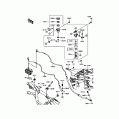 Схема вузла: Задній гальмівний циліндр Kawasaki KLE250 Versys-X 250 ABS