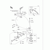Схема вузла: Паливний бак для Kawasaki VN750 Vulcan 750