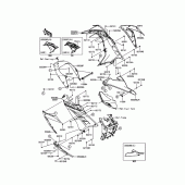 Схема узла: Нижний обтекатель для Kawasaki EX300 Ninja 300