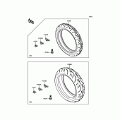 Схема вузла: Шини для Kawasaki ZR800 Z800