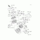 Схема вузла: Клапанна кришка Kawasaki VN1500 Vulcan 1500 Nomad Fi