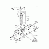 Схема вузла: Підвіска/задній амортизатор для Kawasaki ZX636 Ninja ZX-6R ABS 30th Anniversary Edition