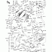 Схема узла: Радиатор (1/3) для Kawasaki ZR1200 ZRX1200