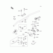 Схема вузла: Кермо & Пульт управління рульовим для Kawasaki KX250/ KX252 KX250