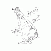 Схема узла: Крепление двигателя для Kawasaki KL650 KLR650