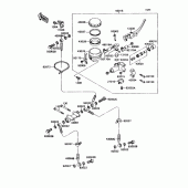 Схема узла: Передний тормозной цилиндр для Kawasaki ZX750 Ninja ZX-7