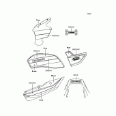 Схема вузла: Наклейки (blue/black; ZR1200-A3) для Kawasaki ZR1200 ZRX1200R