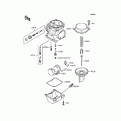 Схема вузла: Комплектуючі карбюратора (ZX900-A15) для Kawasaki ZX900 GPZ900R