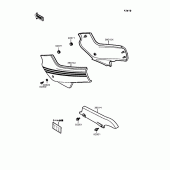 Схема вузла: Задні бічні обтічники & Захист ланцюга для Kawasaki EX400 GPZ400S