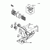 Схема узла: Воздушный фильтр для Kawasaki EL250 Eliminator 250LX