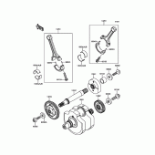 Схема узла: Коленчатый вал для Kawasaki VN900 Vulcan 900 Classic LT