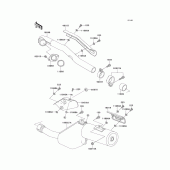 Схема вузла: Вихлопна система для Kawasaki KL650 KL650 Tengal