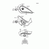 Схема вузла: Наклейки (blue/grey; EN400-B2/B3) для Kawasaki EN400 Vulcan 400