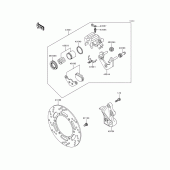 Схема вузла: Заднє гальмо для Kawasaki KL650 KLR650