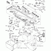Схема вузла: Електроустаткування для Kawasaki VN1500 VN1500 Mean Streak