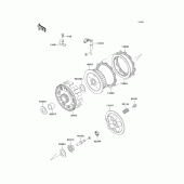 Схема вузла: Зчеплення для Kawasaki KL650 KL650 Tengal