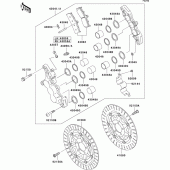 Схема вузла: Переднє гальмо для Kawasaki ZX750 Ninja ZX-7R