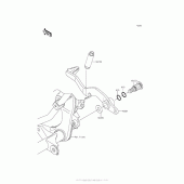 Схема вузла: Лапка гальма для Kawasaki KLX140 KLX140L