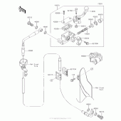 Схема узла: Передний тормозной цилиндр для Kawasaki KX100