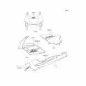 Схема вузла: Наклейки (Blue; d9f) для Kawasaki EX500 Ninja 500R