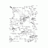 Схема вузла: Кріплення двигуна для Kawasaki ZR750 Z750S