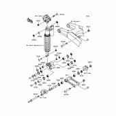 Схема вузла: Підвіска для Kawasaki KX450 KX450F