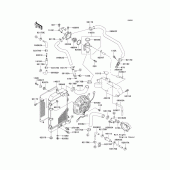 Схема узла: Радиатор (1/2) для Kawasaki VN1500 Vulcan 1500 Classic