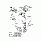 Схема вузла: Паливний бак для Kawasaki VN900 Vulcan 900 Classic LT