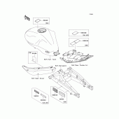 Схема узла: Информационные наклейки для Kawasaki EX650 Ninja 650