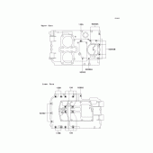 Схема вузла: Болти картера двигуна для Kawasaki EX500 GPZ500