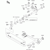 Схема вузла: Перемикач передач Kawasaki ZR1000 Z1000 ABS