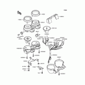 Схема вузла: Панель приладів (ZR250-A5) для Kawasaki ZR250 Balius