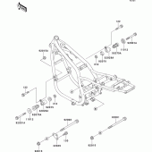Схема вузла: Кріплення двигуна для Kawasaki ZR750 Zephyr
