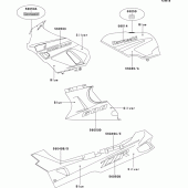 Схема вузла: Decal(silver/blue)(zx600-d2/d2a) для Kawasaki ZX600 ZZ-R600