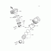 Схема вузла: Циліндр & Поршень для Kawasaki VN900 Vulcan 900 Custom