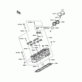 Схема вузла: Головка циліндра для Kawasaki ZX1000 Ninja ZX-10R