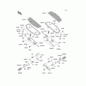 Схема узла: Подножки для Kawasaki VN1500 Vulcan 1500 Classic