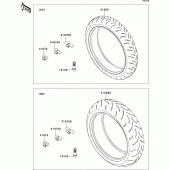 Схема узла: Шины для Kawasaki ZX600 Ninja ZX-6R