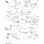 Схема вузла: Інформаційні наклейки (1/2) для Kawasaki VN1700 Vulcan 1700 Voyager