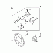 Схема вузла: Заднє гальмо (ZR250-B6/B7) для Kawasaki ZR250 Balius-II