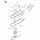 Схема вузла: Циліндр & Поршень для Kawasaki ZX750 Ninja ZX-7R