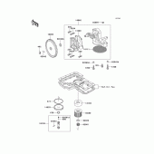 Схема вузла: Масляний насос & Масляний фільтр Kawasaki KZ1000 Police