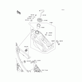 Схема вузла: Паливний бак для Kawasaki KX450 KX450F