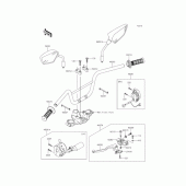 Схема узла: Handlebar для Kawasaki KL110 KSR PRO
