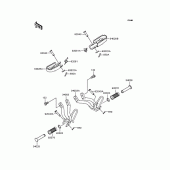 Схема узла: Подножки для Kawasaki KL250 KL250 Super Sherpa