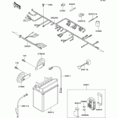 Схема вузла: Електроустаткування для Kawasaki KLE500