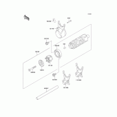 Схема вузла: Gear change drum/shift fork(s) для Kawasaki KLE500