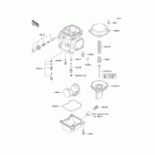 Схема вузла: Комплектуючі карбюратора для Kawasaki EJ650 W650