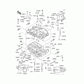 Схема узла: Картер двигателя (1/2) для Kawasaki EX500 GPZ500S